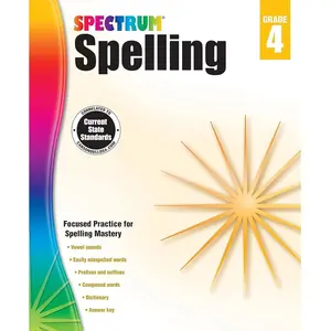 Spectrum Spelling Workbook Grade 4, Ages 9 to 10, 4th Grade Spelling Workbook, Handwriting Practice with Vowels, Diagraphs, Parts of Speech, and ... English Dictionary - 208 Pages (Volume 31) Paperback – August 15, 2014
