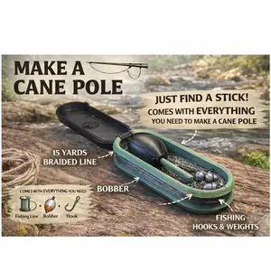 Micro Tackle Box Cane Pole Kit