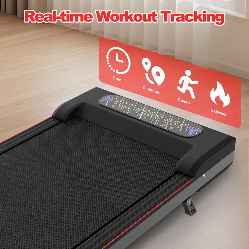 【SAVEYOUR】Foldable 2-in-1 Treadmill & Under Desk Walking Pad with Vibration Pad,Portable Treadmill with Handlebars, Incline & Remote for Home Cardio in Small Spaces, Office Apartment Fitness Equipment