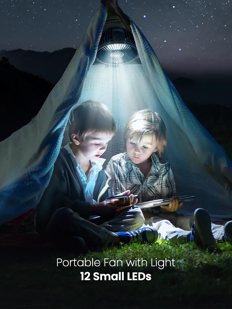 TikTok Shop Black Friday Gaiatop Baby Stroller Fan, Mosquito-Repellent Fan, Octopus Fan-4000mAh Oscillating Portable Fan with Light, 4 Speeds, Battery-Operated, 360° Rotating Tripod, Clip-On for Stroller, Car Seat, Crib, Travel Fans, Tummy Time