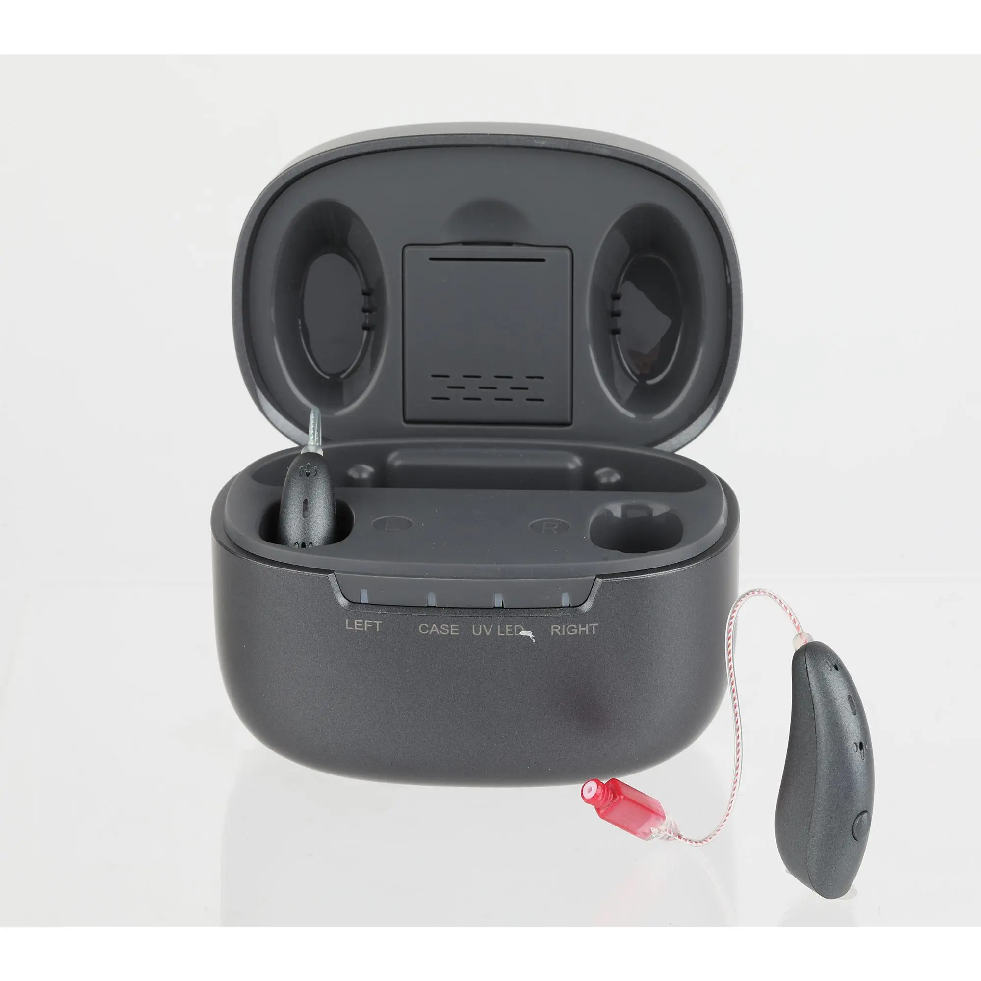 Brookstone Rechargeable Bluetooth OTC Hearing Aids & Charging Case