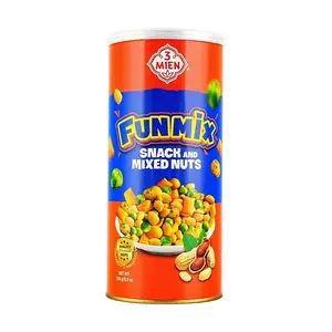 3-MIEN Vietnamese Mixed Nuts Snack 185g - Premium Roasted Cashews Almonds Macadamia for Healthy Snacking