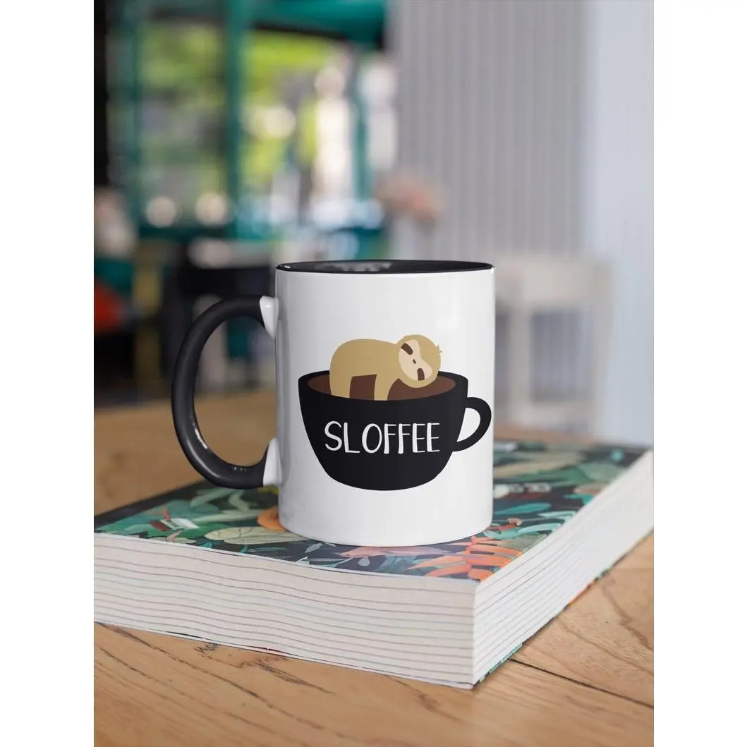 Sloth Mug, Sloffee Mug, Funny Sloth Coffee Cup, Sloth Gifts, Funny Joke Mug, Coffee Lover Gift, Slothee Mug, Gag Gift, Sloth Pun