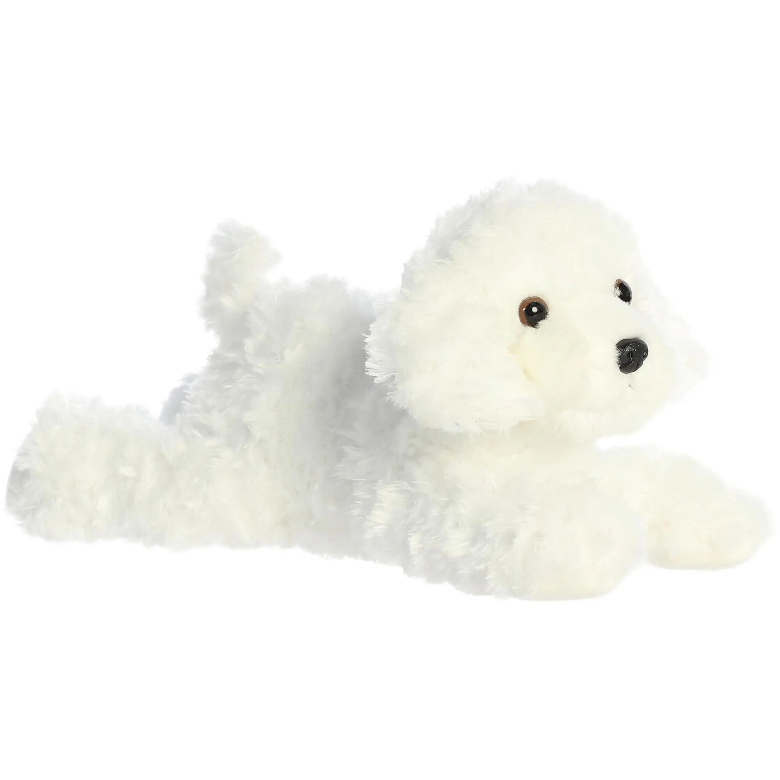 Aurora Flopsie Bonita White Poodle Stuffed Animal – Soft Plush Puppy with Bean Pellet Filling – Huggable Dog Plush Toy for Kids & Adults – 12 Inches