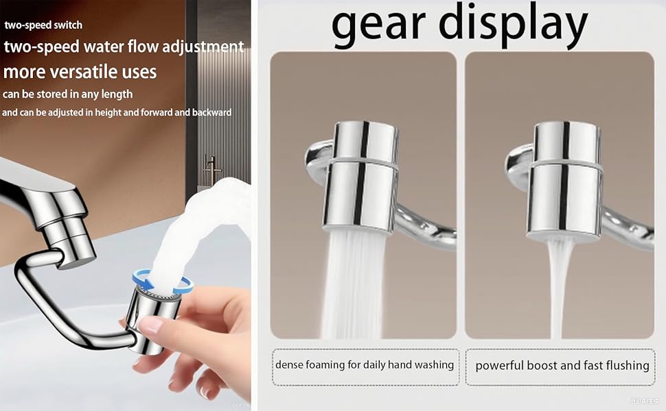 1080° Rotating Faucet Extender Aerator,Solid Brass Universal Splash Filter Faucet,1080 Big Angle Swivel Faucet Aerator Sink Attachment,Dual-Function 2-Flow Sprayer 1080° Rotating Faucet Extender Aerator,Solid Brass Universal Splash Filter Faucet,1080 Big Angle Swivel Faucet Aerator Sink Attachment,Dual-Function 2-Flow Sprayer
