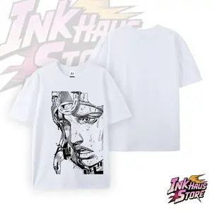 Johnny Joestar, the protagonist of the seventh part of the manga *JoJo's Bizarre Adventure*, *Steel Ball Run* -- Short-sleeved cotton unisex casual T-shirt