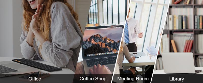 ProtoArc Foldable Bluetooth Keyboard, XK01 Tri-Fold Wireless Portable Folding Keyboard with Number Pad for Business and Travel, Full-Size Travel Keyboards for Windows iOS Android Tablet Smartphone Laptop PC