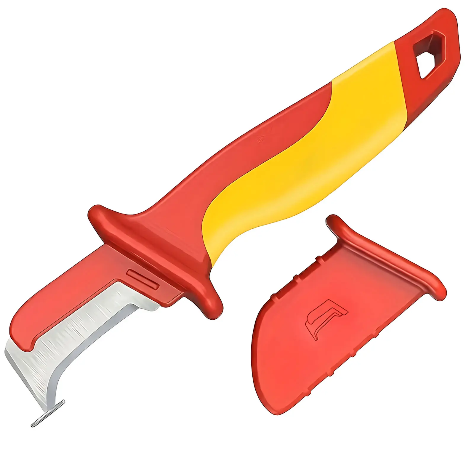 Heavy-Duty Insulated Cable Stripper, Hook-Type Wire Stripping Tool with Protective Cover, Metal/Plastic Manual Grabber (Metal Body Handles Heavy-Duty Use) for Electricians, Tools and Gadgets for Various Cables