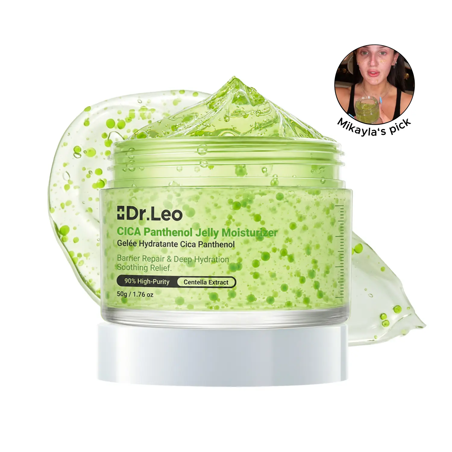 Dr.Leo Centella Panthenol Soothing Jelly Cream - Beauty Products with Hyaluronic Acid, Barrier Repair for Acne-Prone & Sensitive Skin, Redness Relief, Non-Comedogenic, Lightweight, 50g Capsule #sohochic #tiktokshopbacktoschool
