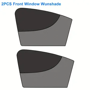 2Pcs Magnetic Car Front Window Sunshades UV Protection Driver Car Window Screen Mesh Side Window Sun Shade for Privacy Protection Universal Fit All Seasons