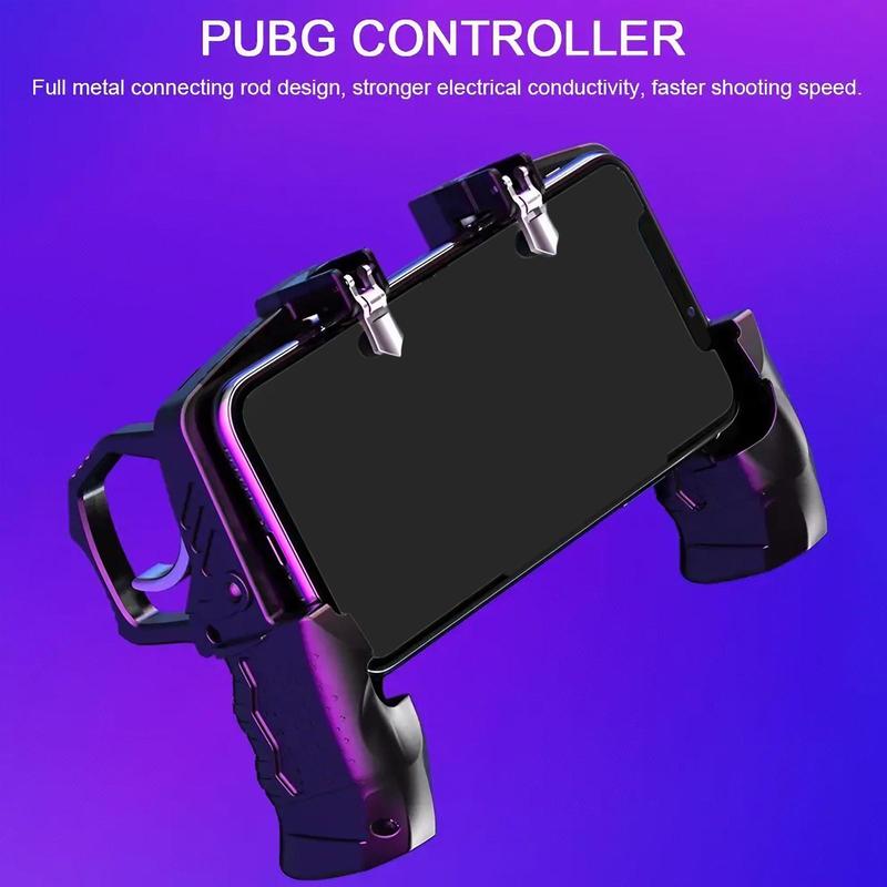 Integrated Mobile Game Controller, Gamepad Trigger for Shooting Games on iPhone and Android Phones, Ergonomic Controller Grip