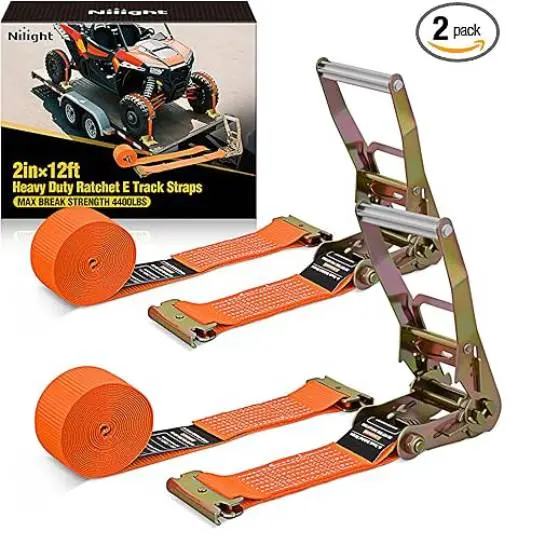2" x 12' E-Track Ratchet Straps 2 Pack