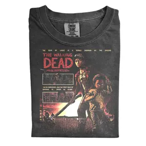 The Walking Dead Clementine Comfort Color Shirt, Vintage Survival Horror Shirt, Walking Dead Series Shirt, Gift for Men, Gift for Women, Crew Neck T-shirt, Trending T-shirt
