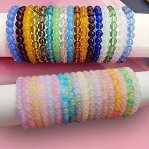 12pcs Mix Colorful Glass Beaded Bracelet Set for Women & Teen Girls - Bohemian Y2K Aesthetic Stretch Stackable Layering Bracelets with Glass Beads, Elastic Friendship Bracelets for Daily Wear, Summer Beach, Party & Holiday Gifts