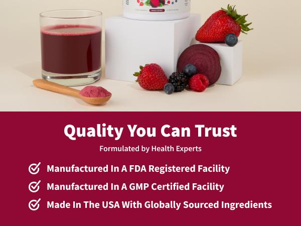 Snap Supplements - USDA Organic Beet Root Powder - 3-in-1 Nitric Oxide Supplement - Support Healthy Blood Pressure & Blood Circulation - Mixed Berry