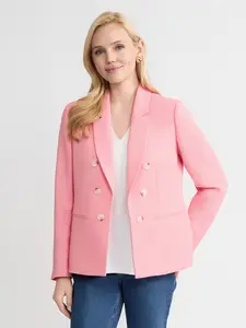 Faux Double Breasted Jacket, Tweed