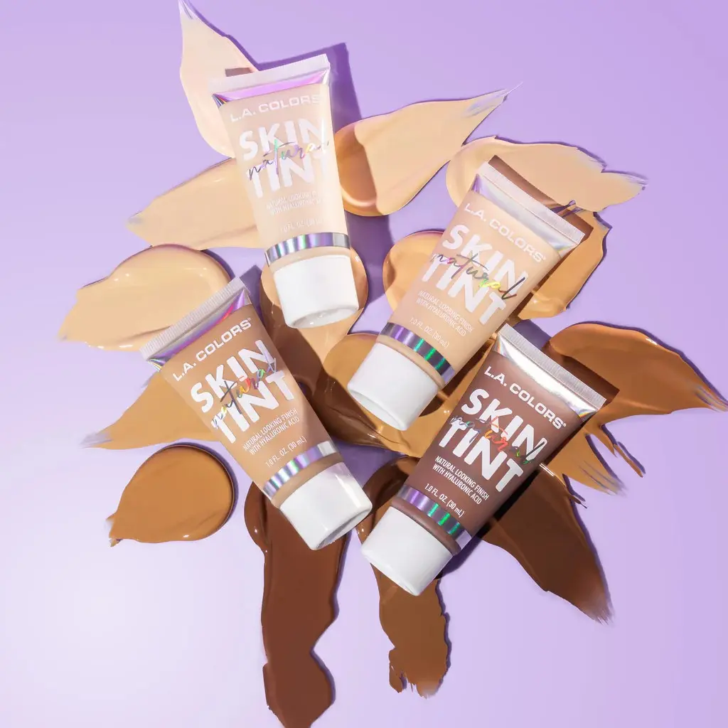 L.A. Colors Natural Skin Tint 16 Shades - Lightweight Hydrating Foundation with Hyaluronic Acid & Jojoba Oil for All-Day Comfort 30ml - Blend Radiant Radiance