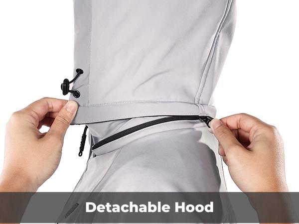 ororo Women's 4-Zone Classic Heated Jacket 2.0 with UL-Certified Battery Included, Machine Washable, Water-Resistant, Up to 10 Hours of Runtime, Detachable Hood