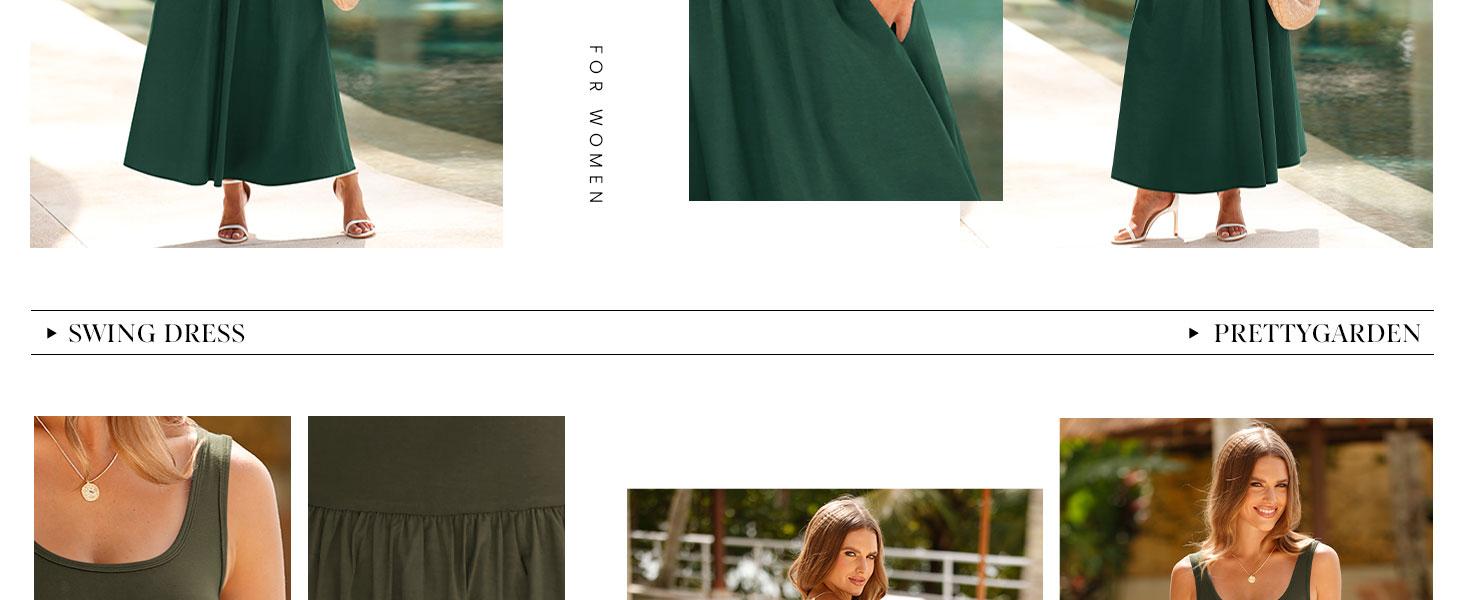 PrettyGarden Womens Summer Casual Scoop Neck Sleeveless Long Dresses with Pockets - Aline Swing Maxi Style, Comfortable Design - Womenswear