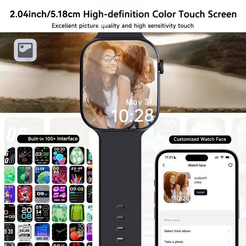 W&O 2025 Smart Watch for Women & Men, 100+ Sports Modes, Call Answering, Sleep Monitor, Fitness Tracker with Stylish Design Wearable Monitoring