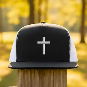 Embroidered Camo Cross Trucker Hat, Jessus Lover Gift