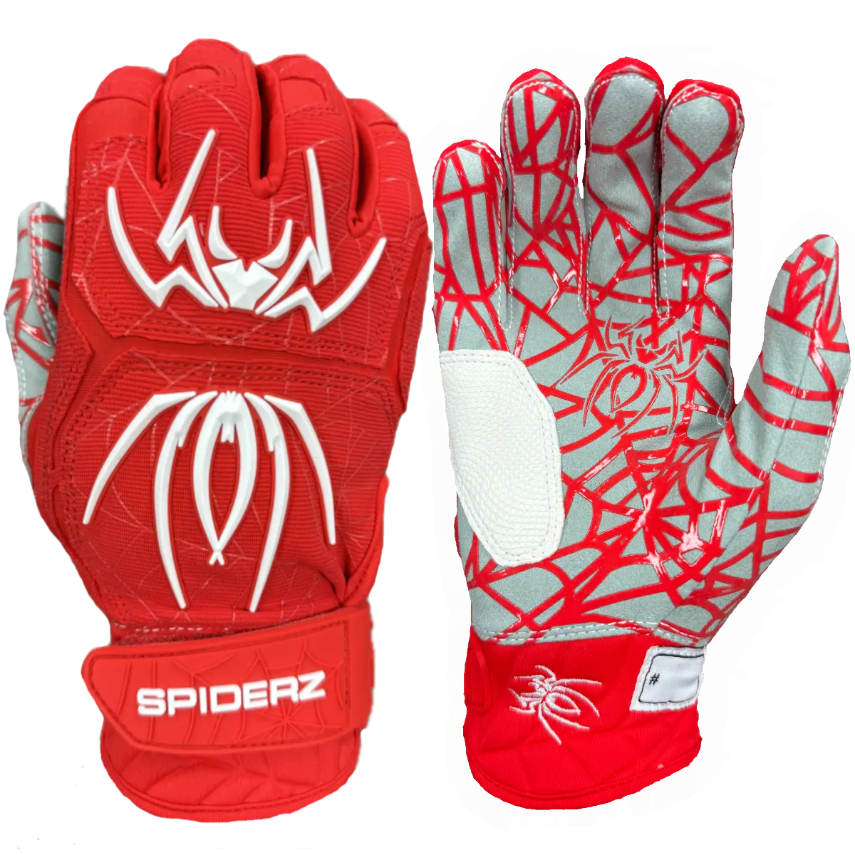 Spiderz HYBRID Batting Gloves - Red/White Spiderz HYBRID Batting Gloves - Red/White
