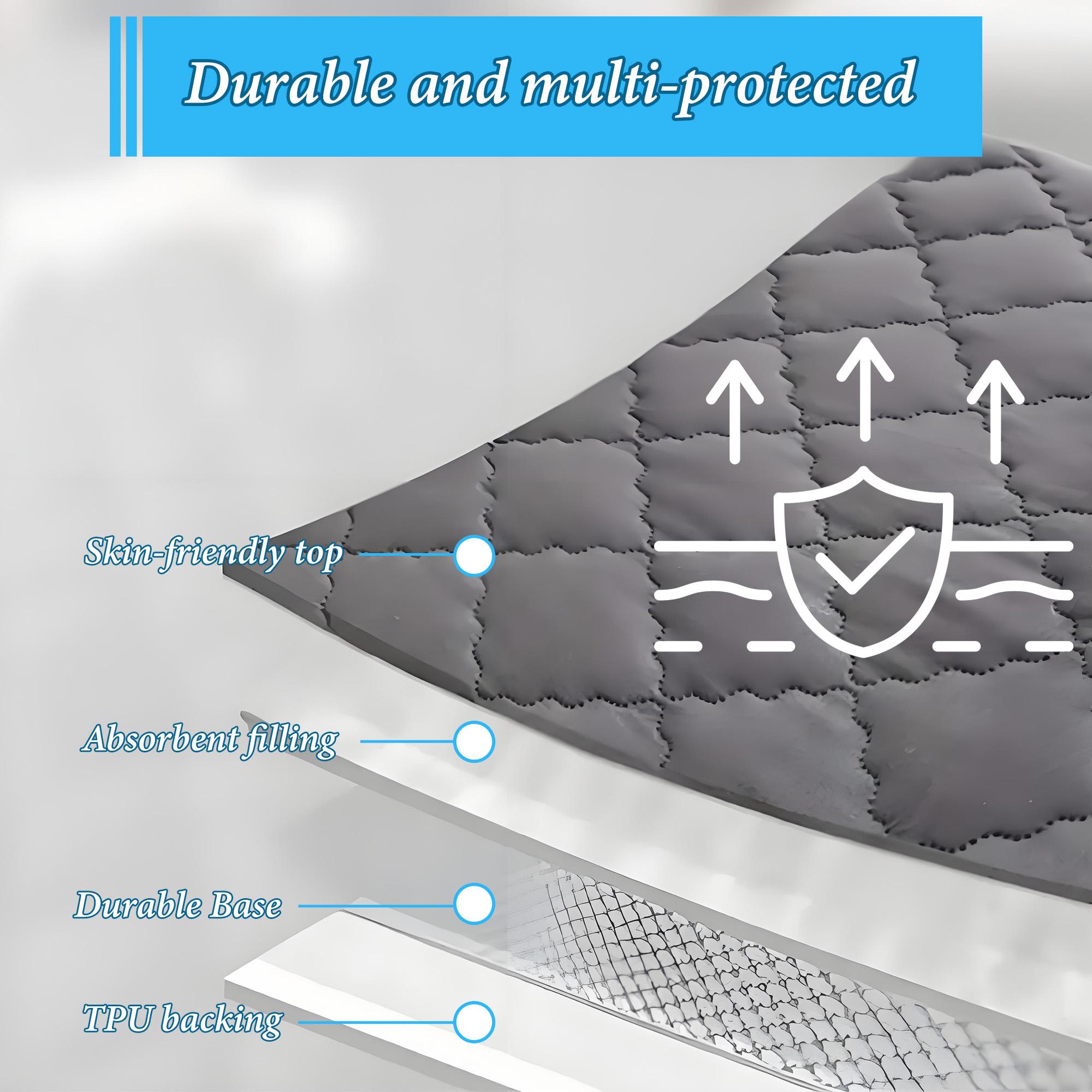 Bepatio 100% Water proof Queen Mattress Protector, Breathable Bamboo Rayon Mattress Cover with 6”-16” Deep Pocket, All-Season Waterproof Mattress  Pad for Bedroom, Guest Room,Solid Color,cool bamboo Fitted sheet set