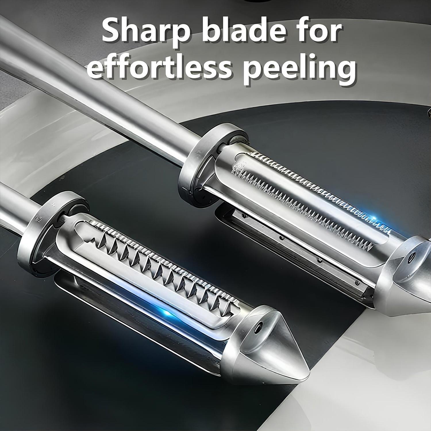 Vegetable Peeler, Stainless Steel 2 in 1 Vegetable Peeler, Built-in Bottle Opener, Built-in Bottle Opener, Ideal for Apples, Potatoes, Pumpkins, Papayas & Zucchinis