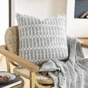 Livabliss Leif Cottage Accent Pillow, Square Cushion for Home Bedding & Soft Furnishings