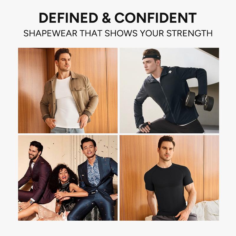 Men’s Short Sleeve Compression Shirt with Breathable Mesh Panels at Underarms and Back – Lightweight Stretch Athletic Performance T-Shirt for Gym, Training, Running and Daily Active Wear