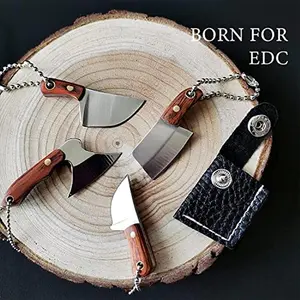 4-Piece EDC Pocket Knife Set – Mini Folding Knives with Holder & Protective Cover, Portable High-Hardness Keychain Knives for Camping, Backpacking & Gifts for Men and Women