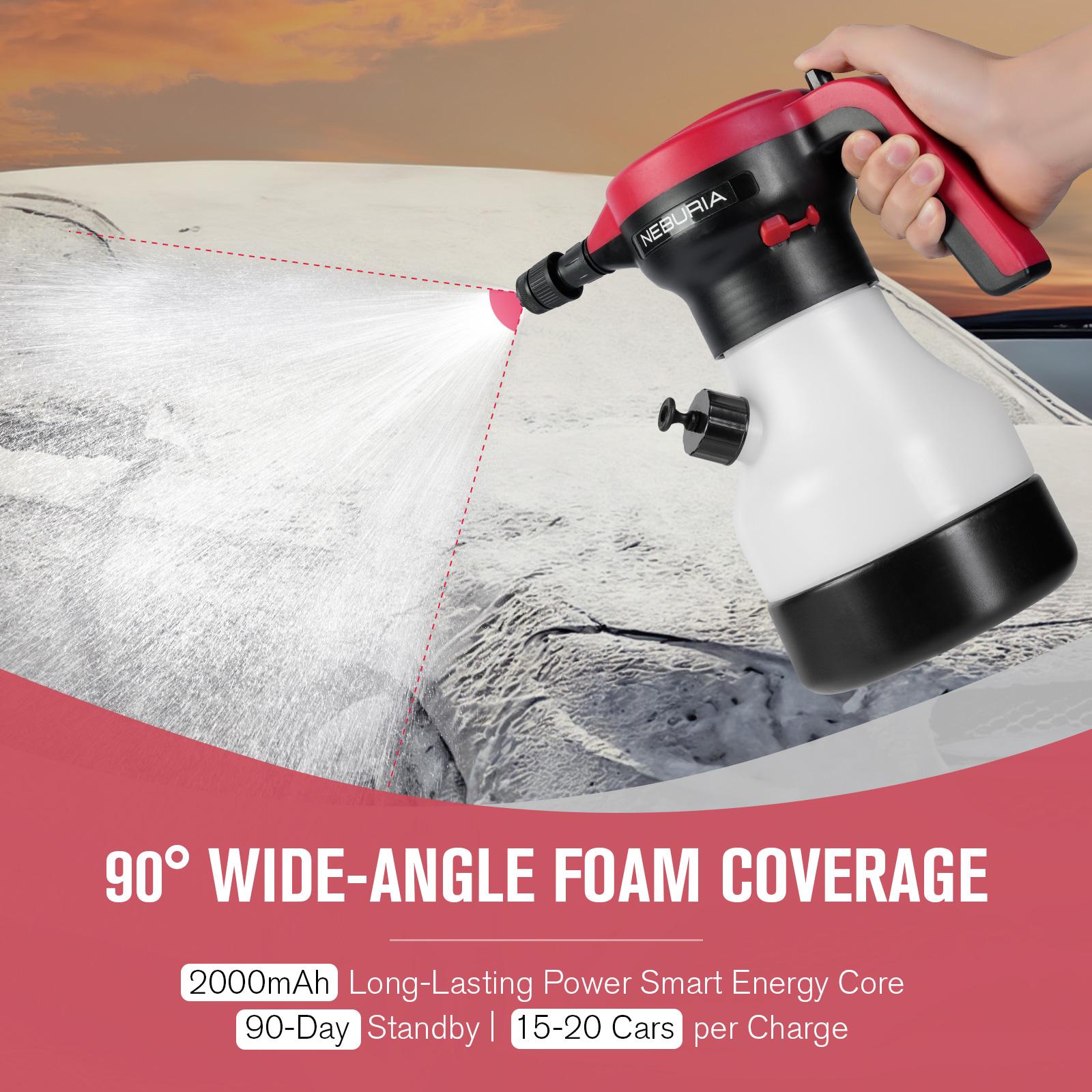 NEBURIA Electric Foam Sprayer,Rechargeable High Pressure Foam Cannon for Car Wash,Auto Detailing,Home & Industrial Cleaning,Professional Foam Sprayer,Pet Bath & Grooming Foam Cannon for Dogs,Cats & Home Cleaning NEBURIA Electric Foam Sprayer,Rechargeable High Pressure Foam Cannon for Car Wash,Auto Detailing,Home & Industrial Cleaning,Professional Foam Sprayer,Pet Bath & Grooming Foam Cannon for Dogs,Cats & Home Cleaning