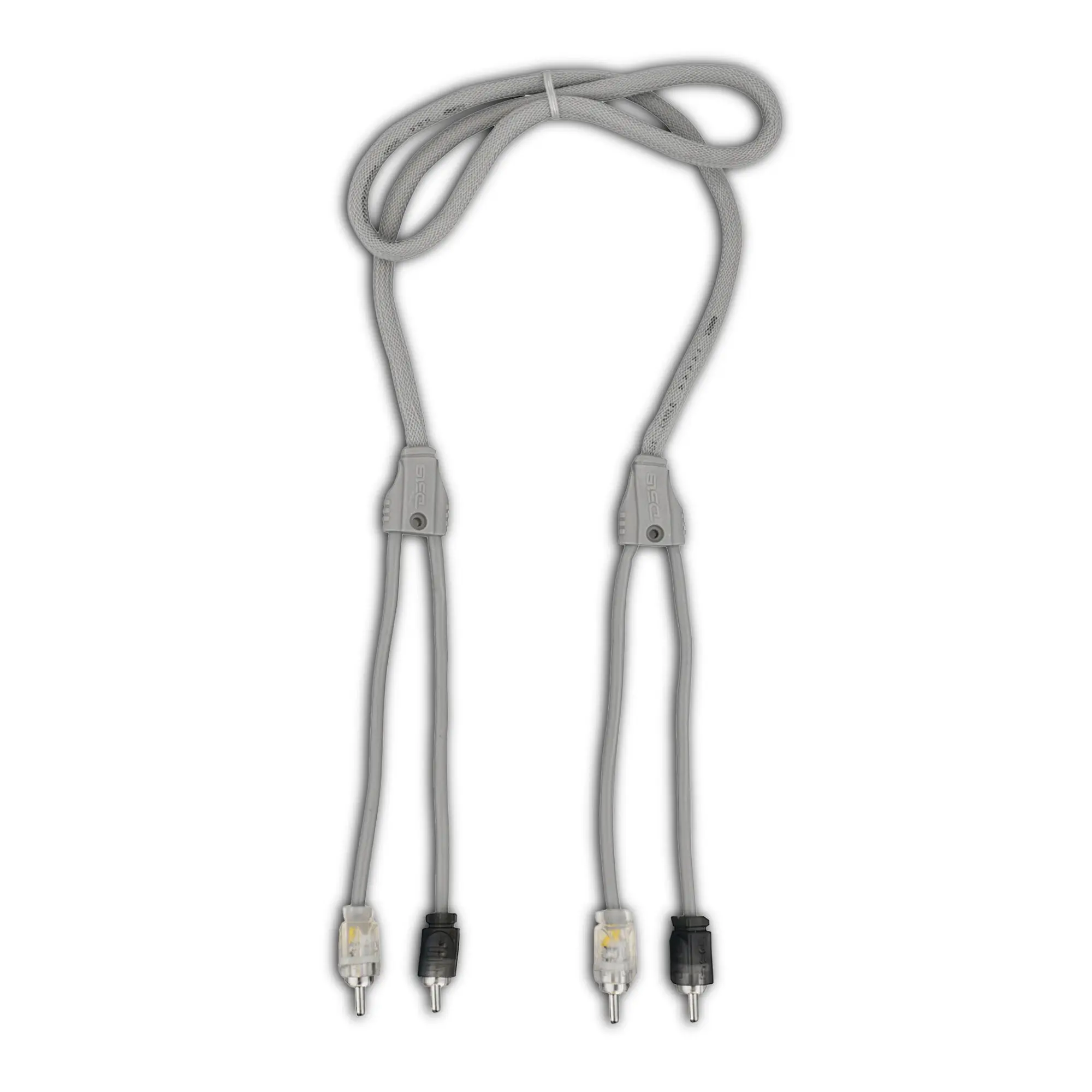 DS18 Level 2 100% Copper OFC RCA Cable - 3 ft Automotive & Marine Connection Cable with Dual Connectors, Anti-Interference, High-Quality Receiver Compatibility