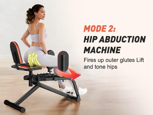 HXD-ERGO Hip Adduction Abduction Machine for Home Gym Workout Equipment -Inner and Outer Glute Adjustable Resistance Trainersuitable for Men and Women