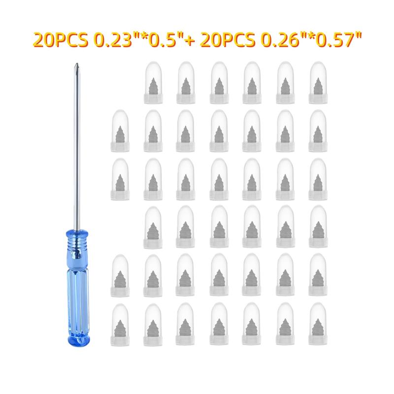 DABATR 60Pcs Tire Repair Screws Plugs, Self-service Tyre Repair Vacuum Rubber Nails Kit for Car/Motorcycle/Truck/Tractor Puncture Fast Tyre Repair Supplies