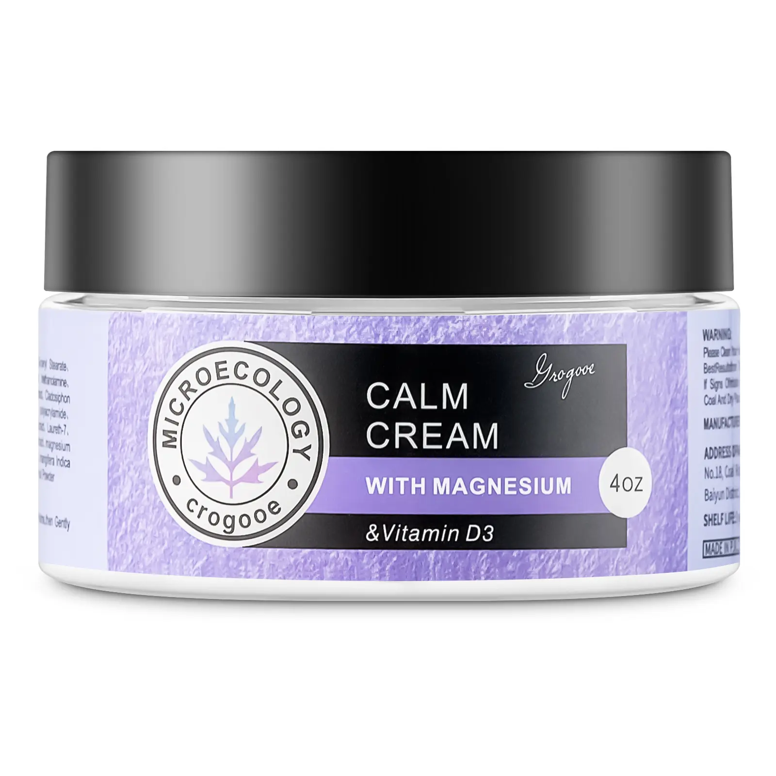Magnesium Cream for Sleep - Moisturizing Nighttime Magnesium Lotion,Hydrating Dry Skin On Body, With Vitamin E,Safe for Kids - 4 OZ (Lavender)