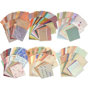 6 pack Vintage Scrapbook Paper 360 Sheets DIY Stickers Kits Aesthetic Decorative Paper Scrapbooking Supplies Kit for Bullet Journaling, Junk Journal, Retro Crafts