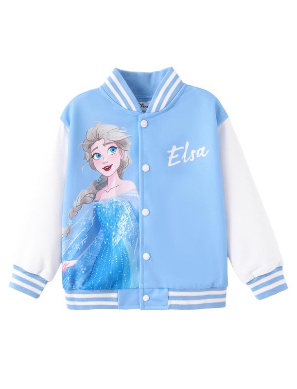 Disney Minnie Mickey Stitch Princess Frozen Elsa Marvel Jacket Lightweight Coat Button-Up Color Block Sweatshirt for Kids 2-14 Years