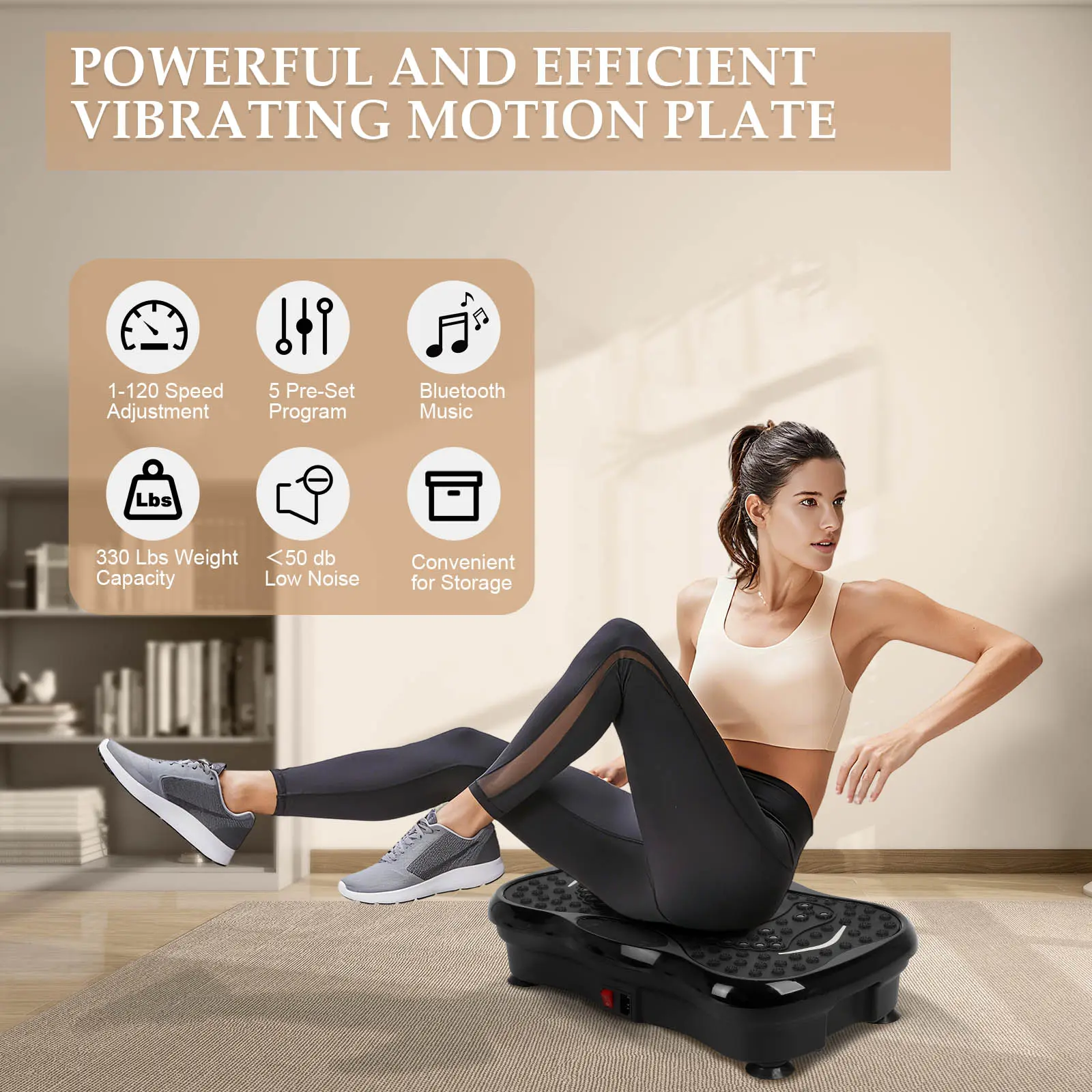 Vibration Plate Exercise Machine,Comfortable Magnetic Therapy Massage Function,Foot massager,Multiple Speeds with Bluetooth & LED Display,Remote, Weight Workout for Home,Max User Weight 330lbs - TikTok Shop Vibration Plate Exercise Machine,Comfortable Magnetic Therapy Massage Function,Foot massager,Multiple Speeds with Bluetooth & LED Display,Remote, Weight Workout for Home,Max User Weight 330lbs - TikTok Shop