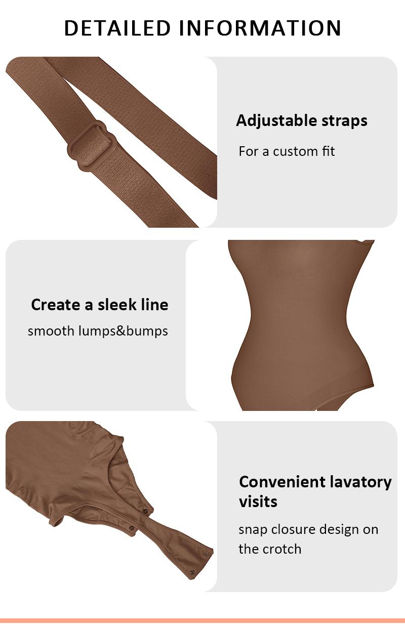 FeelinGirl Seamless Covered Bust Jumpsuit Thong Bodysuit Fit Womenswear Comfort Shapewear Basic 5 Breathable Hip Springtok