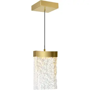 CWI Lighting Lava LED 6 inch Brass Mini Pendant Ceiling Light 1587P6-1-624