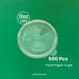 12 oz | LIDS | White Double Poly-Coated Paper Food Cup | 500 pcs