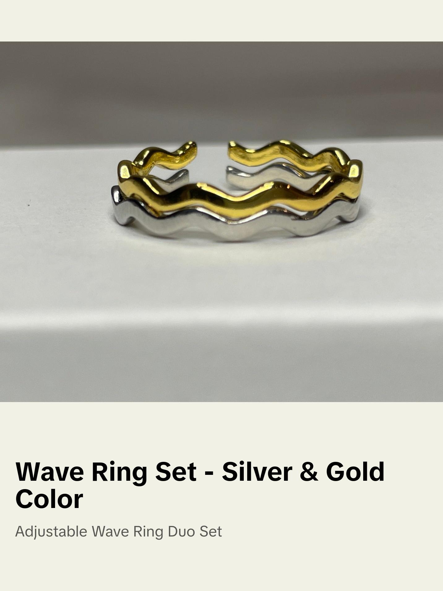 Wave Ring Set- Adjustable