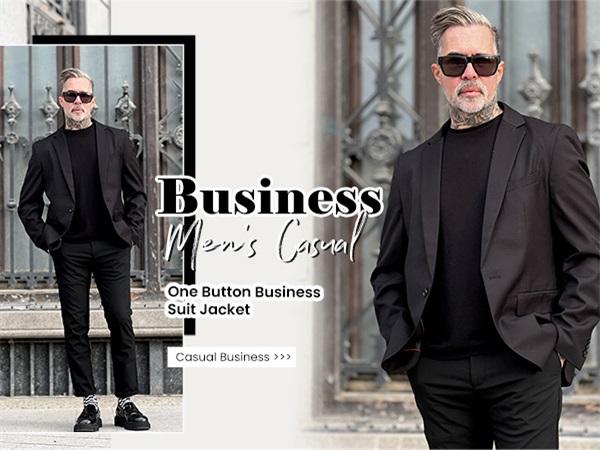 COOFANDY Mens Sport Coat Casual Blazer One Button Business Suit Jacket Classic Menswear Fashion Outfit Vneck Long Sleeve COOFANDY Mens Sport Coat Casual Blazer One Button Business Suit Jacket Classic Menswear Fashion Outfit Vneck Long Sleeve