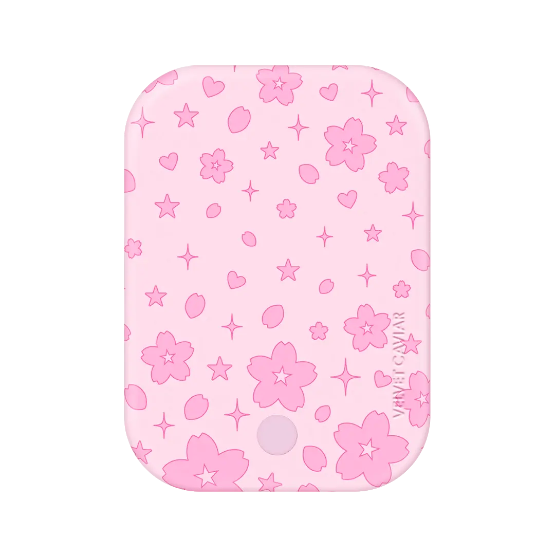Pink Cherry Blossom MagSafe Battery Power Pack