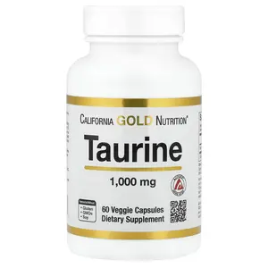 California Gold Nutrition Taurine, 1,000 mg, 60 Veggie Capsules