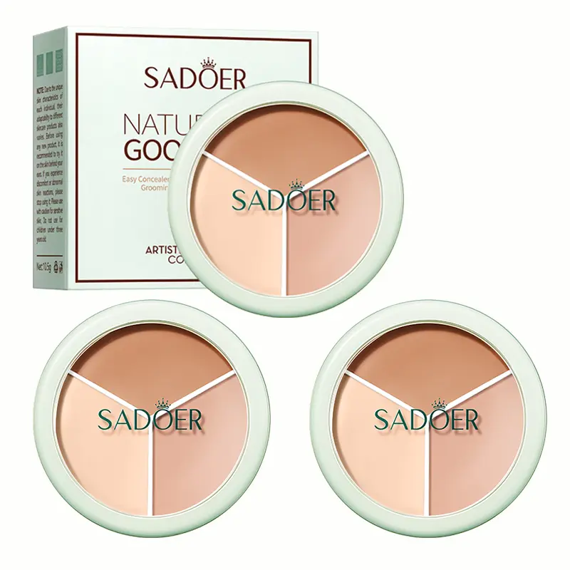 3-Color Concealer Stick - Acne Corrector Concealer for All Skin Types, Pockmark Coverage, Nose Contouring, Flawless Makeup, Daily Gift Cosmetics Tool, Acne Concealer