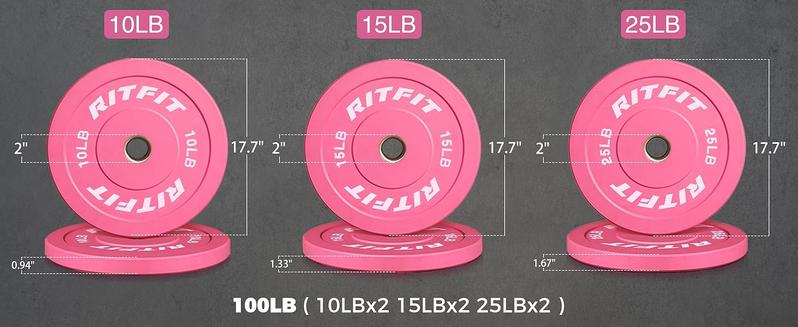 RITFIT 4ft Olympic Barbell for Squat, Deadlift, Curl, and Bench Press - 350lbs/500lbs Capacity fitness exercise olympic weight fit woman