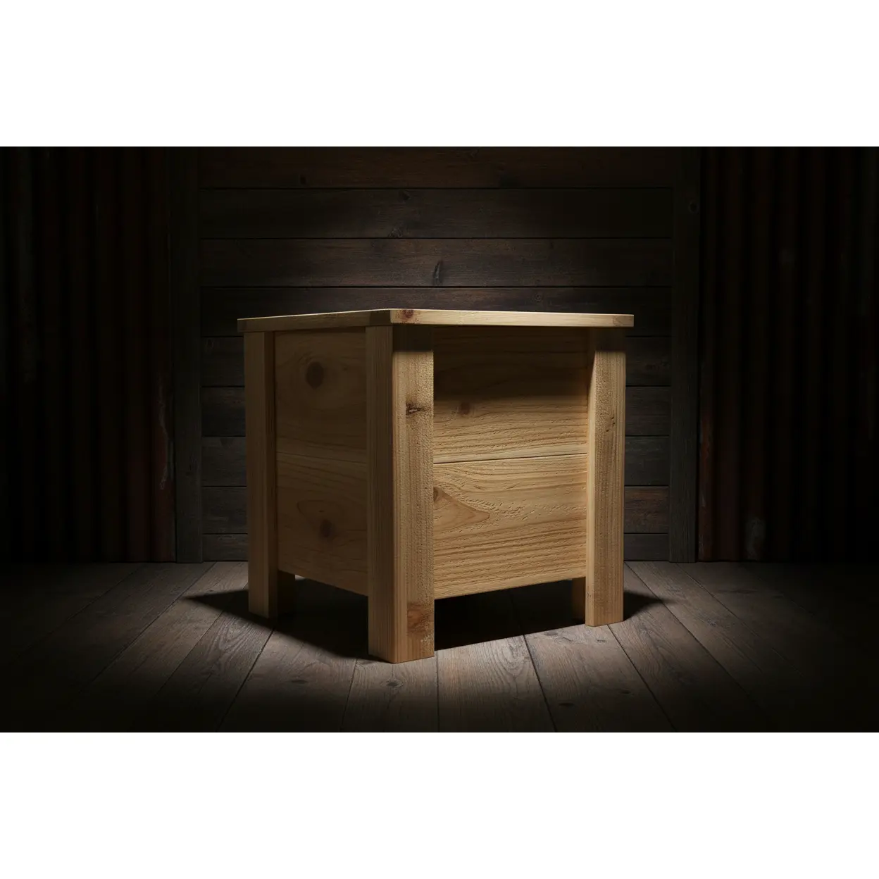 Kuhn Woodworking Rustic Solid Wood Handcrafted Flower Pot-Planter, Square 12.5"x12.5" Perfect Size, 13.5" Tall, Premium Quality, Built for Functionality, Versatile Home & Garden Use