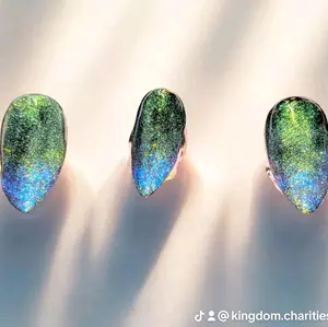 Dragon Darling -Hand crafted, premade, reusable manicure set Design Press On Nails